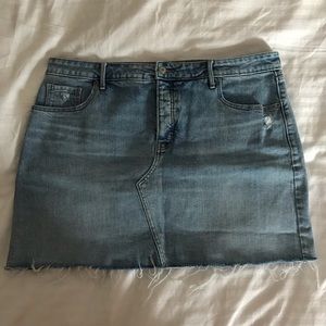 Denim A-Line Mini Skirt